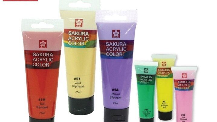 สีอะคริลิค sakura ซากุระ Sakura Acrylic Color 75ml