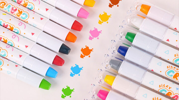 ชุดสีน้ามันพาสเทลที่มีสีสันนักเรียนจิตรกรรมเครื่องมือหมุนหัวปากกากราฟฟิตีดินสอสีที่ละลายน้าได้