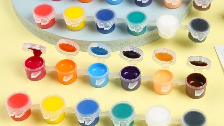 DIY สีอะคริลิค 6สี 8 สีแถมพู่กัน 112 สี แถมพู่กัน 2 สินค้าพร้อมส่ง