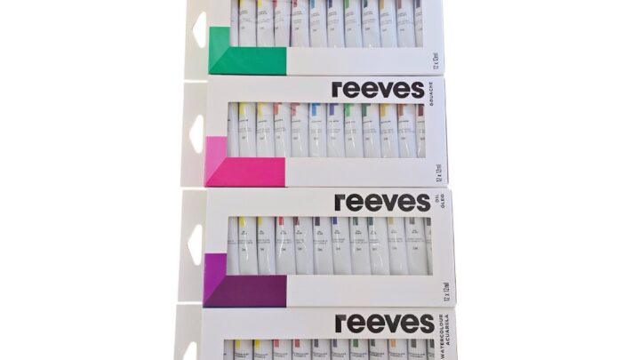 สี Reeves ชุดสี 12 สี ต่อ 1 กล่อง สีน้ำ สีกวอช สีอะคริลิค สีน้ำมัน
