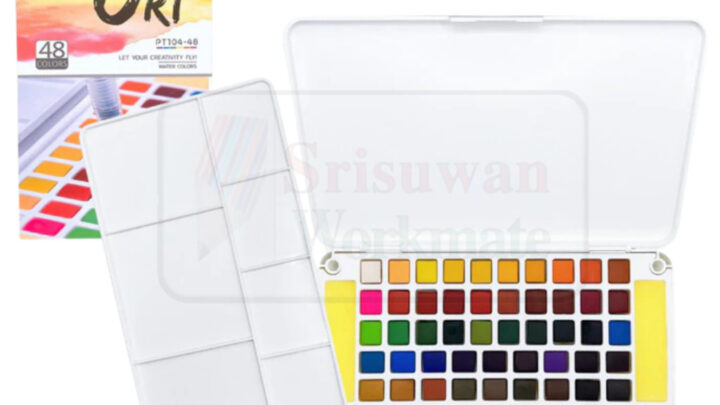 Ori แท้100 สีน้ำก้อน พร้อมพู่กันแทงค์ 12243648สี สีน้ำตลับ สีน้ำหลุม ชุดสีน้ำ เซทสีน้ำ สีน้ำ โอริ oriของแท้ morglory