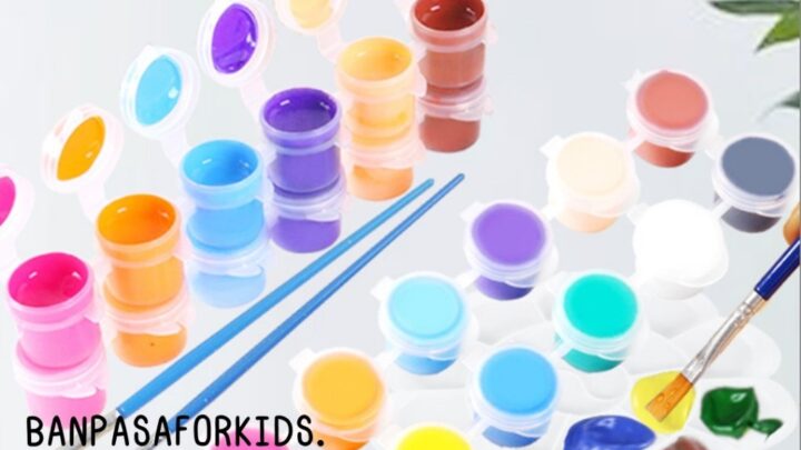 ชุดสีอะครีลิคสุดคุ้ม 6 สี 12สี พร้อมแปรงระบายสี ชุดอุปกรณ์ศิลปะ สำหรับเด็ก สีสันสดใส แห้งเร็ว