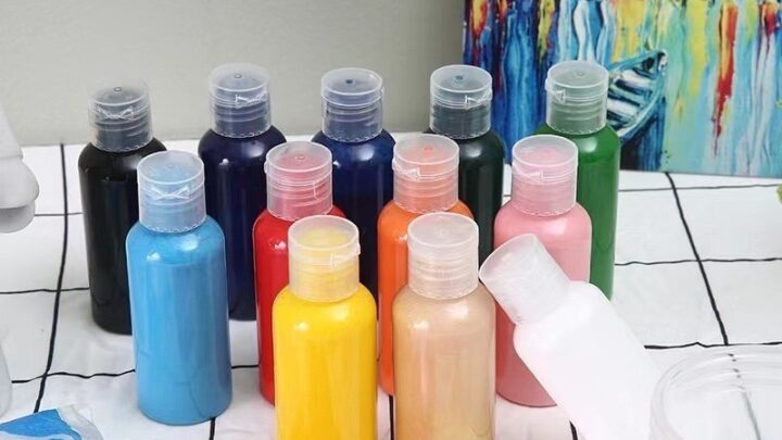 ในไทยพร้อมส่ง สีอะคริลิคเหลว diy ความจุขนาด 60ml และ สีเทหมีโมเดลตุ๊กตาหมีกราฟฟิติหรือปูนระบายสีเด็กต่างๆ
