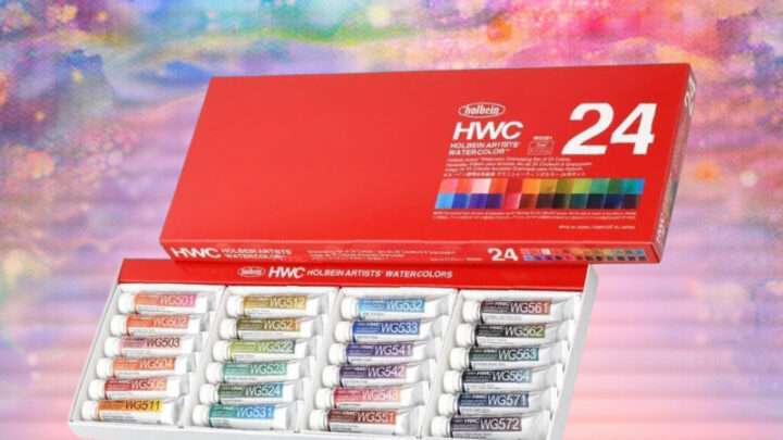 Holbein Transparent Watercolor Granulating Colors Set 5ml 24 Colors Set